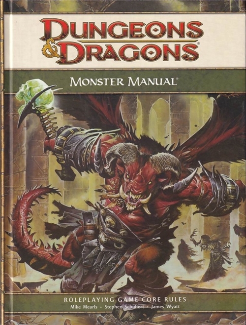 Dungeons & Dragons 4th - Monster Manual (B-Grade) Genbrug)
